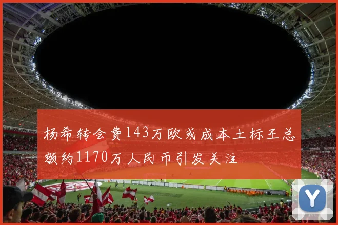 杨希转会费143万欧或成本土标王总额约1170万人民币引发关注