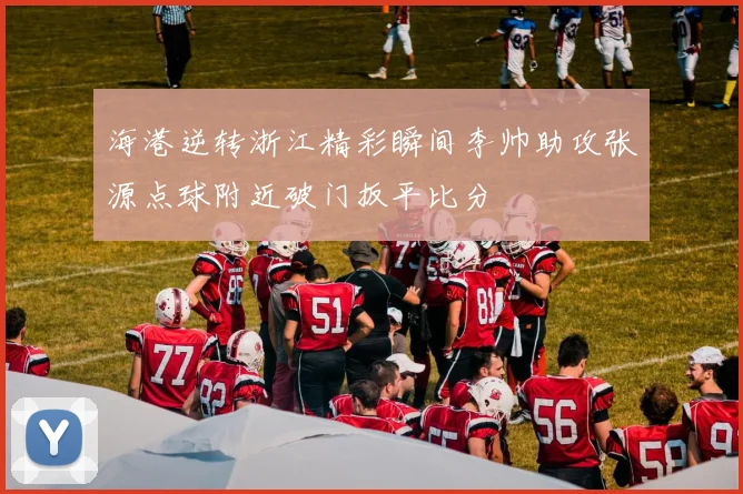 海港逆转浙江精彩瞬间李帅助攻张源点球附近破门扳平比分