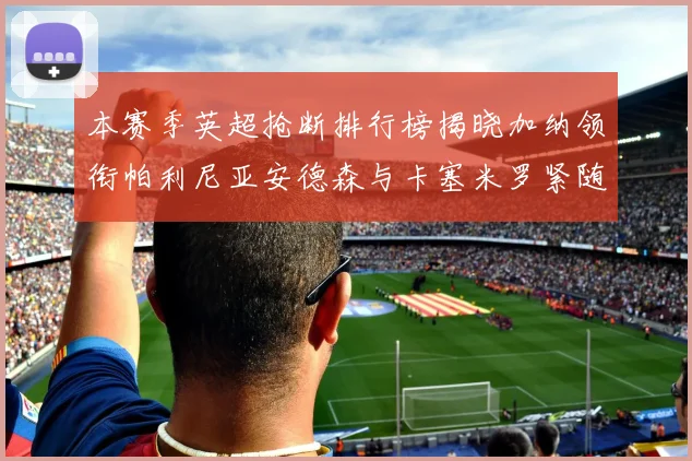 本赛季英超抢断排行榜揭晓加纳领衔帕利尼亚安德森与卡塞米罗紧随其后